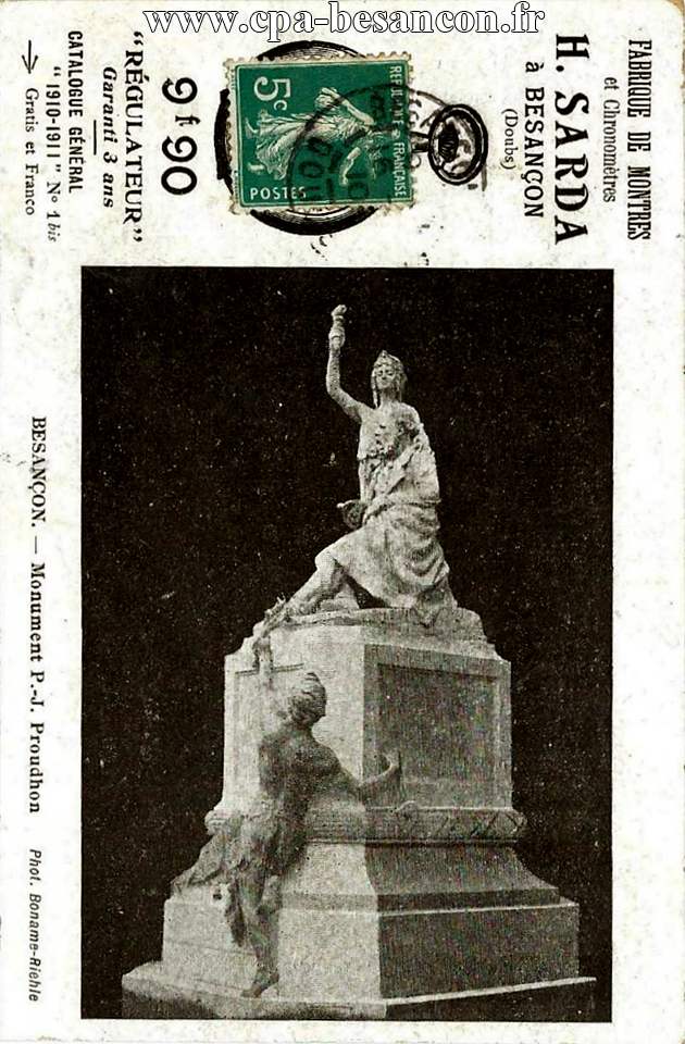 BESANÇON. - Monument P.-J. Proudhon